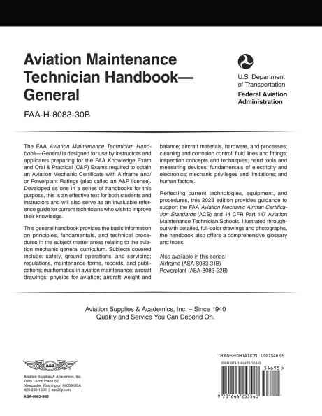 Aviation Maintenance Technician Handbook-General (2025): FAA-H-8083-30B