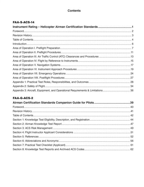 Airman Certification Standards: Instrument Rating - Helicopter (2025): FAA-S-ACS-14