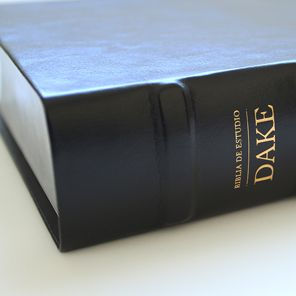 RVR 1960 Biblia de estudio Dake, tamaño grande, piel negra / Spanish RVR 1960 Dake Study Bible, Large Size, Black Leather