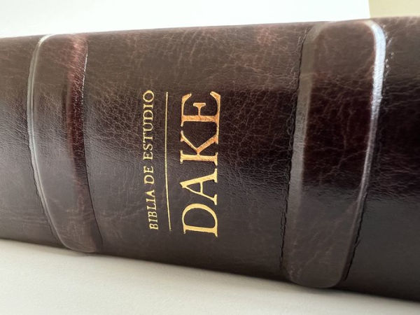 RVR 1960 Biblia de estudio Dake, tamaño grande, piel duotono marrón / Spanish RV R 1960 Dake Study Bible, Large Size, Duotone Brown Leather