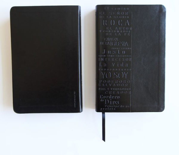 Biblia RVR60 letra grande tamaño manual, simil piel negro con nombres de Dios / Spanish Bible RVR60 Handy Size Large Print Leathersoft Black with Names of God