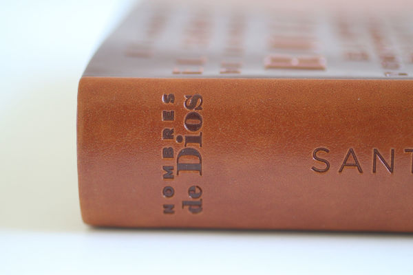 Biblia RVR60 letra grande tamaño manual, simil piel canela con nombres de Dios / Spanish Bible RVR60 Handy Size Large Print Leather soft Brown with Names of Go
