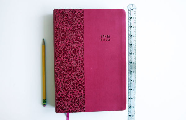 Biblia Reina Valera letra súper gigante, símil piel fucsia / Spanish Bible Reina Valera Super Giant Print, Fuchsia Leathersoft