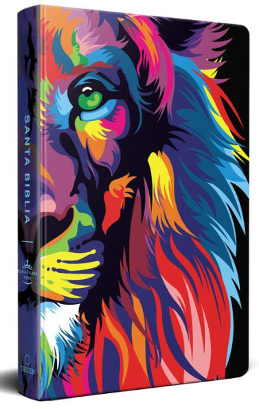Biblia RVR 1960 letra grande, tamaño manual, tapa dura León de Juda arcoíris / Spanish Bible RVR 1960 Handy Size Large Print Hardcover Rainbow Lion of Judah
