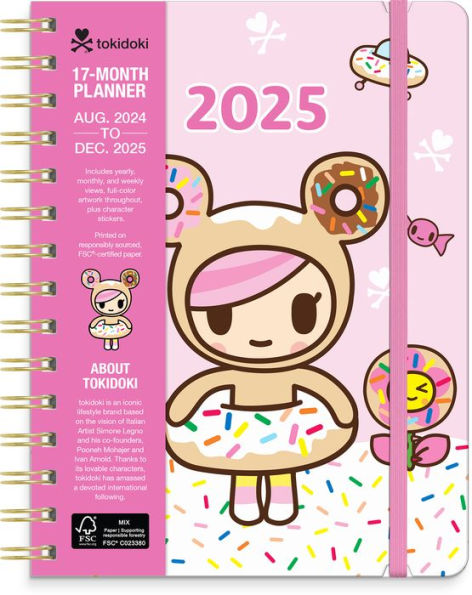 2025 tokidoki Donutella Deluxe Compact Flexi Planners (17 months)