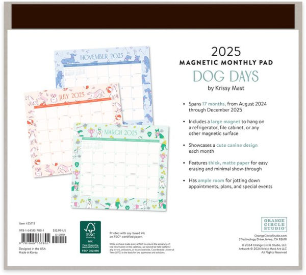 2025 Dog Days Magnetic Monthly Pad (17 months) Exclusive