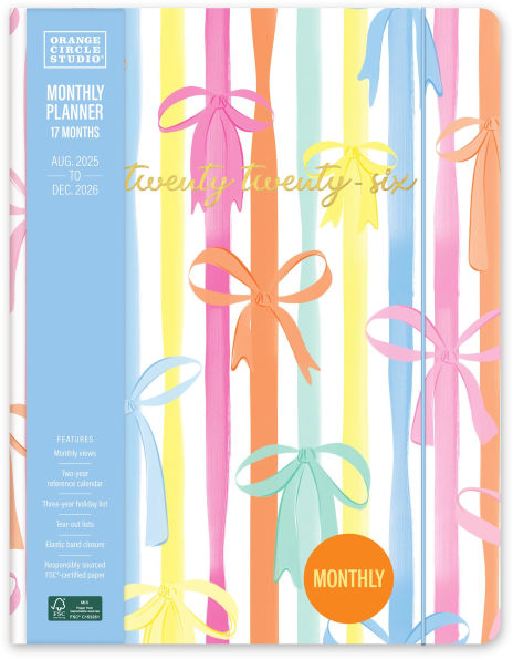 2025-2026 Bows Aplenty Just Right Monthly Planner 17m