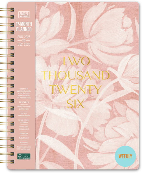 2025-2026 Floral Brushstrokes Baxter Planner 17m Exclusive