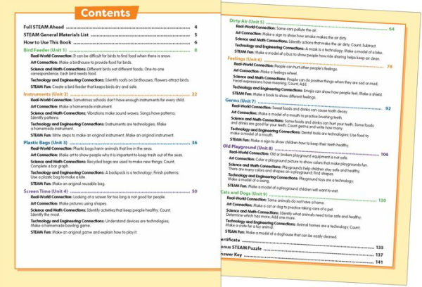 Skill Sharpeners: STEAM, Kindergarten Workbook