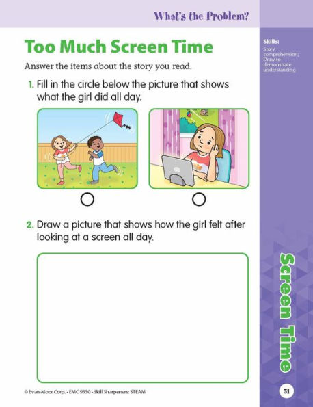 Skill Sharpeners: STEAM, Kindergarten Workbook