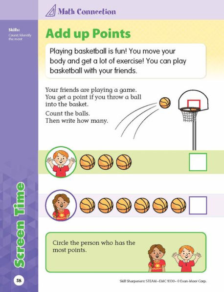 Skill Sharpeners: STEAM, Kindergarten Workbook