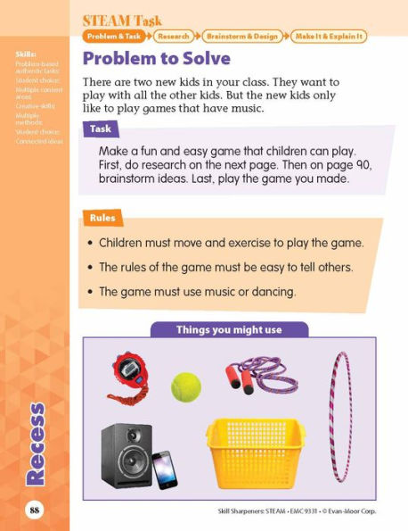 Skill Sharpeners: STEAM, Grade 1 Workbook