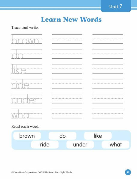 Smart Start: Sight Words & High-Frequency Words, PreK Workbook