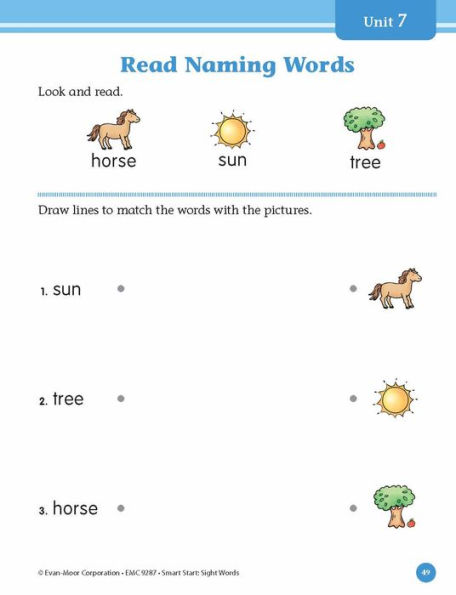 Smart Start: Sight Words & High-Frequency Words, PreK Workbook