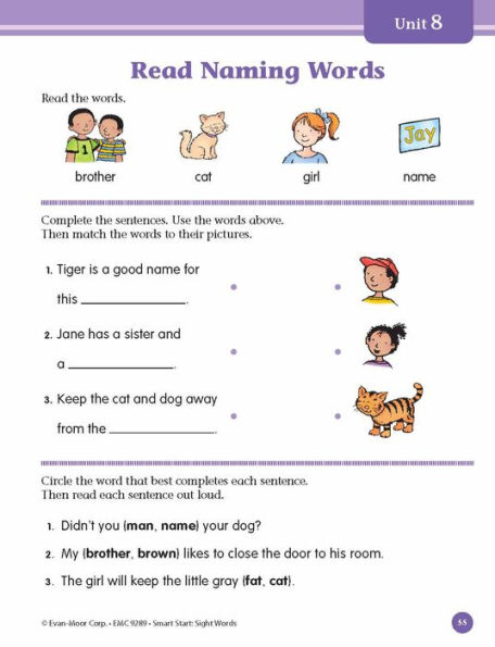 Smart Start: Sight Words & High-Frequency Words, Grade 1 Workbook
