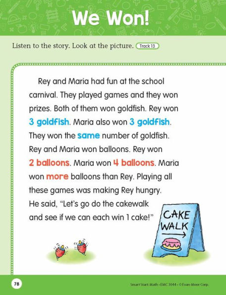 Smart Start: Math Stories and Activities, PreK Workbook