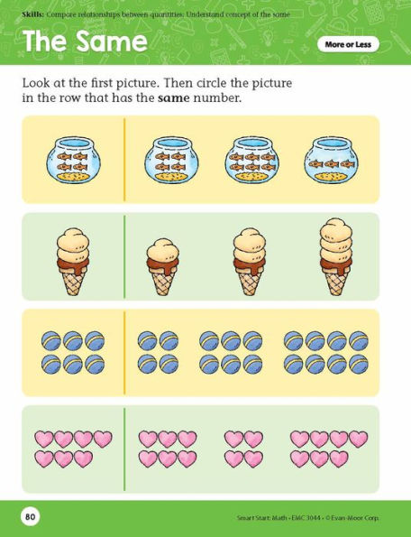 Smart Start: Math Stories and Activities, PreK Workbook