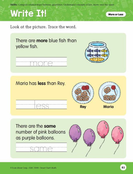 Smart Start: Math Stories and Activities, PreK Workbook