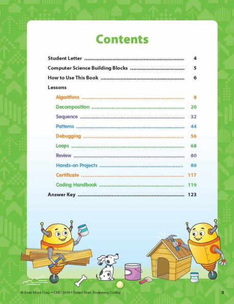 Smart Start: Beginning Coding Stories and Activities, Kindergarten Workbook