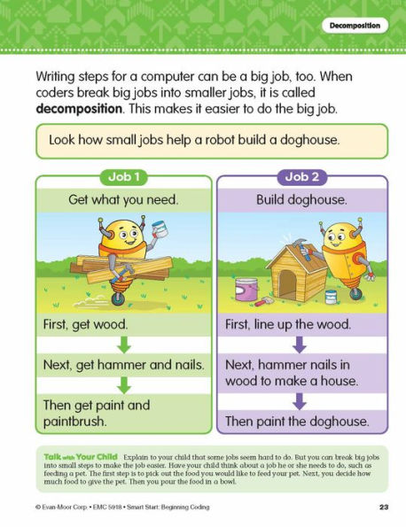 Smart Start: Beginning Coding Stories and Activities, Kindergarten Workbook