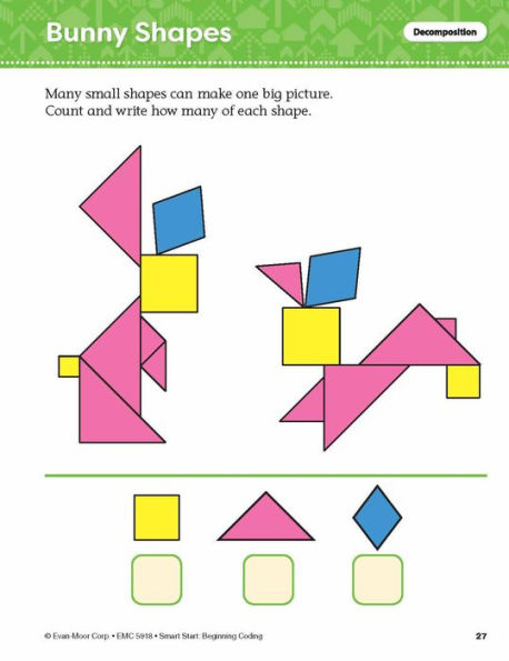 Smart Start: Beginning Coding Stories and Activities, Kindergarten Workbook