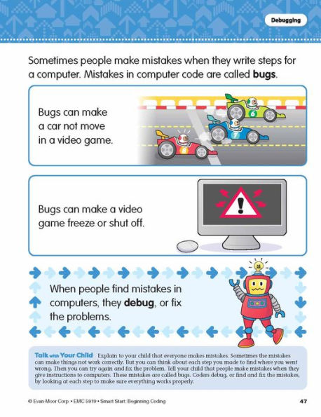 Smart Start: Beginning Coding Stories and Activities, Grade 1 Workbook