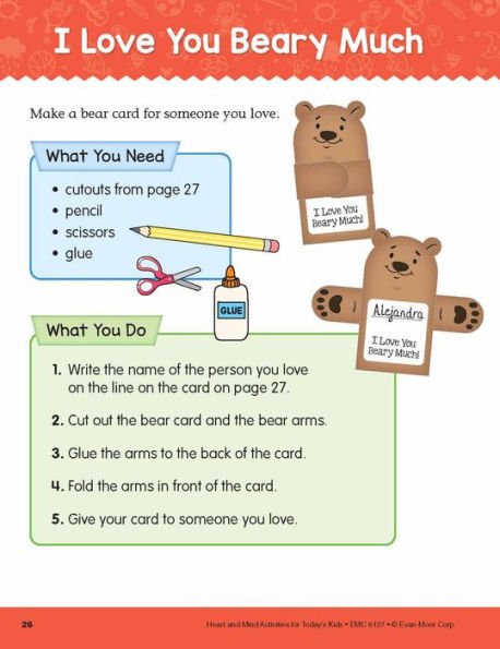 Heart and Mind Activities for Today's Kids Workbook, Age 4 - 5