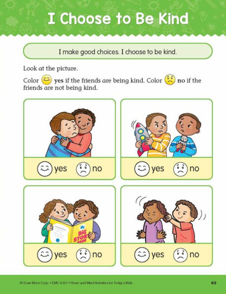 Heart and Mind Activities for Today's Kids Workbook, Age 4 - 5