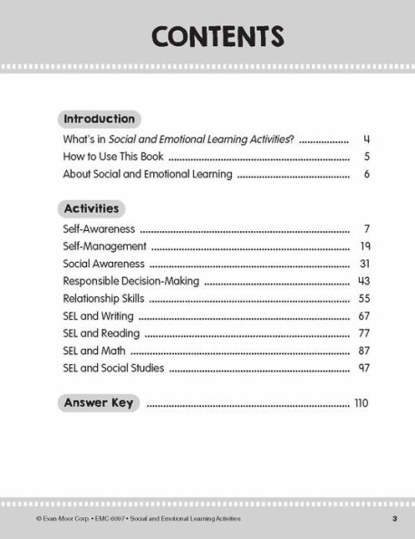 Social and Emotional Learning Activities, Grade 3 - 4 Teacher Resource ...