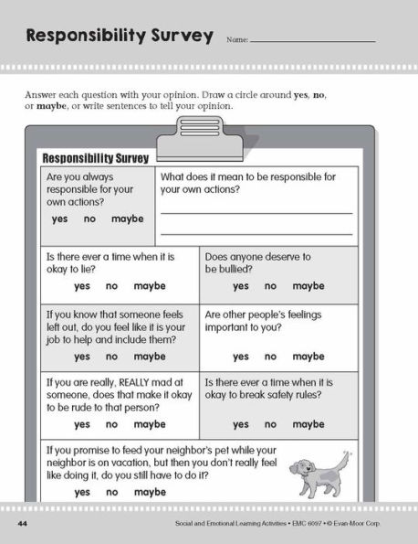 Social and Emotional Learning Activities, Grade 3 - 4 Teacher Resource ...