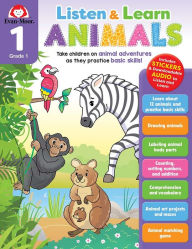 Title: Animals, Grade 1 Workbook: Listen and Learn Audio Workbook, Reading and Math, Author: Evan-Moor Educational Publishers