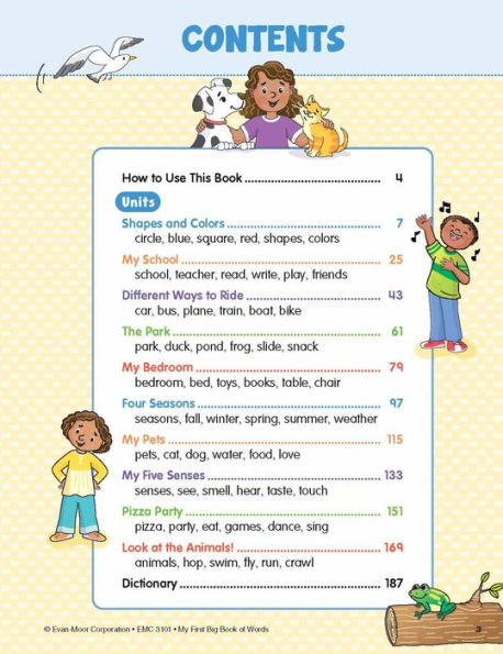 My First Big Book of Words, Grade PreK Workbook