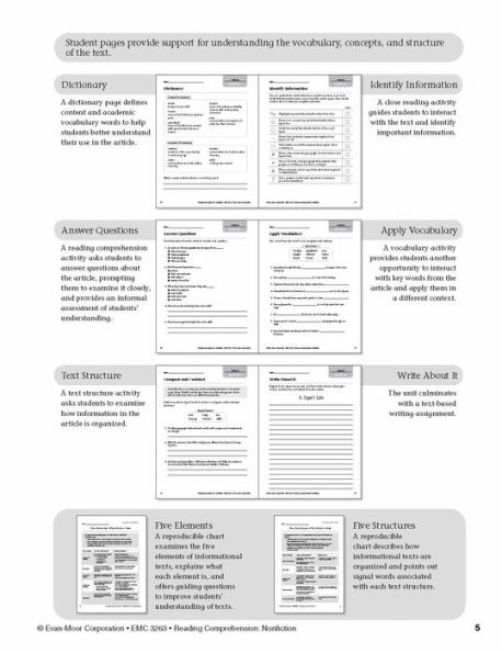 Reading Comprehension: Nonfiction, Grade 3 Teacher Resource