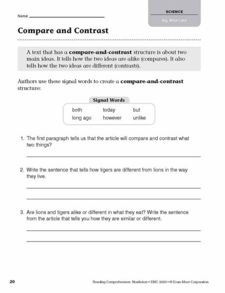 Reading Comprehension: Nonfiction, Grade 3 Teacher Resource