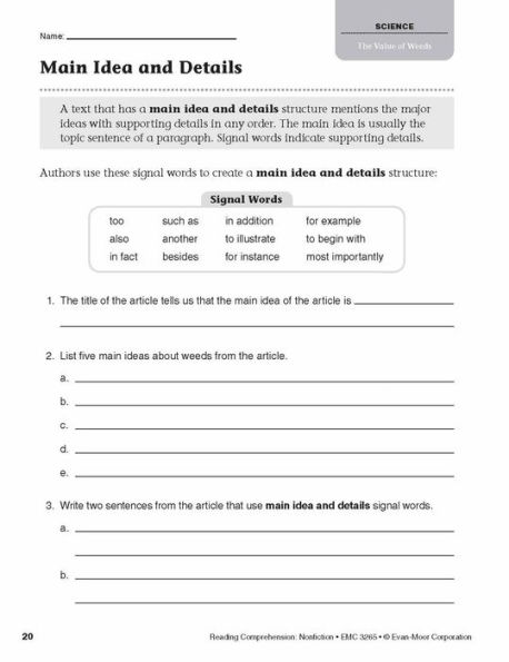 Reading Comprehension: Nonfiction, Grade 5 Teacher Resource