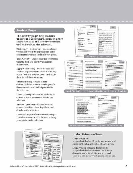 Reading Comprehension: Fiction, Grade 4 Teacher Resource