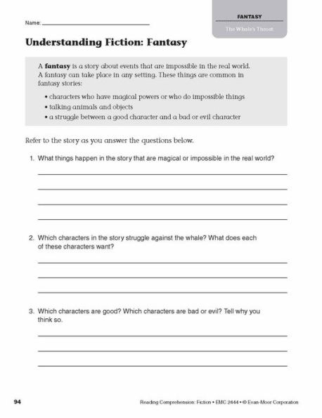 Reading Comprehension: Fiction, Grade 4 Teacher Resource