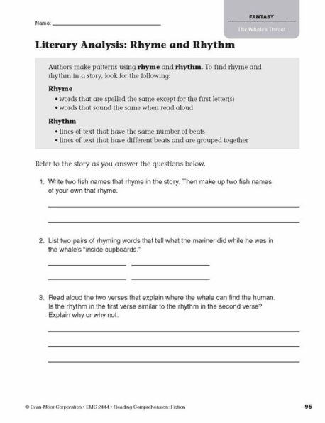 Reading Comprehension: Fiction, Grade 4 Teacher Resource