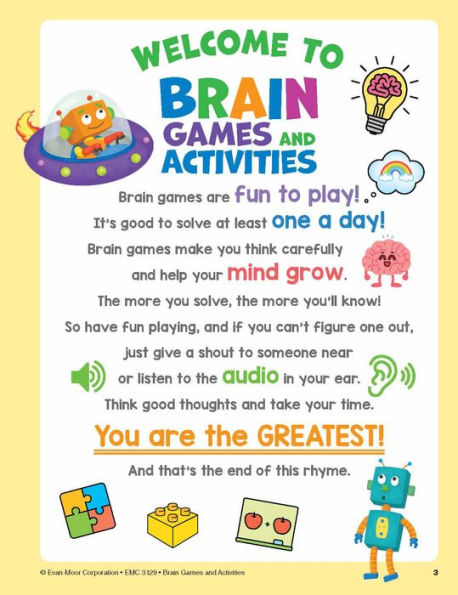 Brain Games and Activities, Age 8 - 9 Workbook