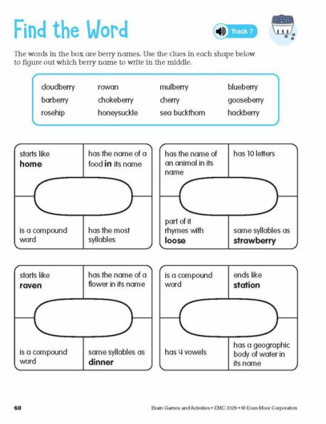Brain Games and Activities, Age 8 - 9 Workbook