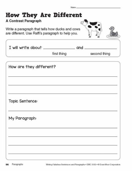 Writing Fabulous Sentences and Paragraphs, Grade 1 - 3 Teacher Resource