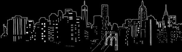 Cityscapes Glow in the Dark Coloring