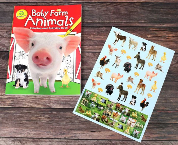 Baby Farm Animals Coloring and Activity Book