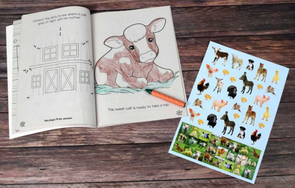 Baby Farm Animals Coloring and Activity Book