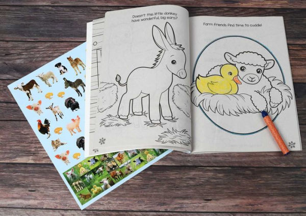 Baby Farm Animals Coloring and Activity Book