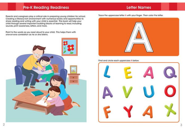 Ready to Learn: Pre-Kindergarten Reading Workbook: Beginning Sounds, Sequencing, Letter Practice, and More!