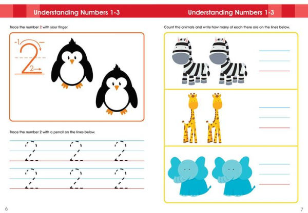 Ready to Learn: Pre-Kindergarten Math Workbook: Counting, Number Sense, Shapes, and More!