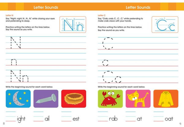 Ready to Learn: Kindergarten Reading Workbook: Phonics, Sight Words, Letter Sounds, and More!