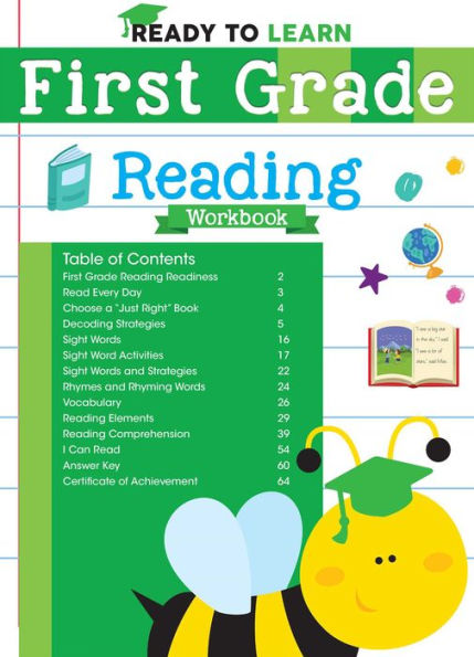 Ready to Learn: First Grade Reading Workbook: Sight Words, Reading Comprehension, Vocabulary, and More!