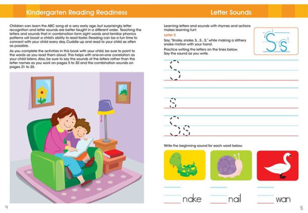 Ready to Learn: Kindergarten Workbook: Addition, Subtraction, Sight Words, Letter Sounds, and Letter Tracing